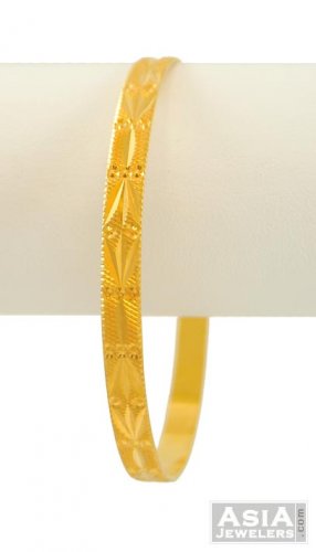 Indian Bangle (22K Gold) - AjBa53090 - 22K Gold Bangle / Churi