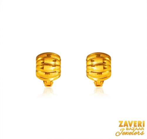22Kt Gold Clip On Earrings  