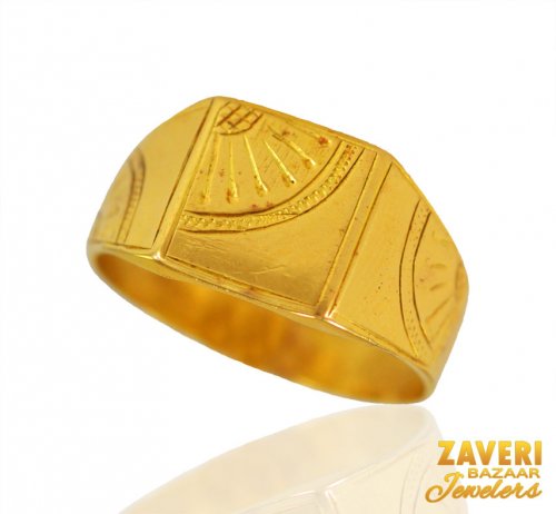 22K Gold Mens Ring 