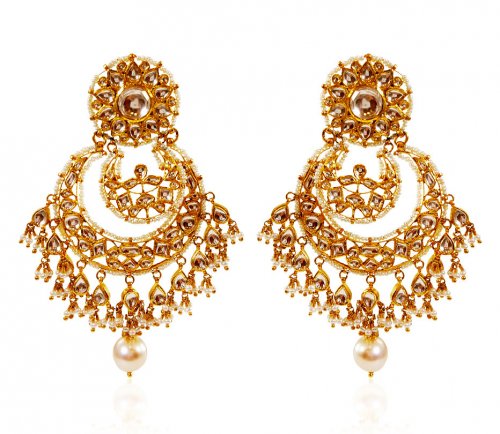 22K Gold Chand Bali Earrings 