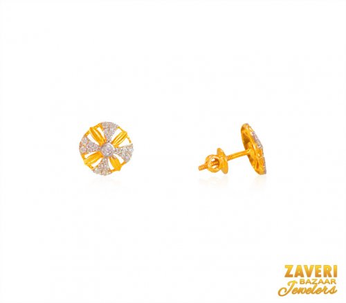 22K Gold Cubic Zircon Tops 