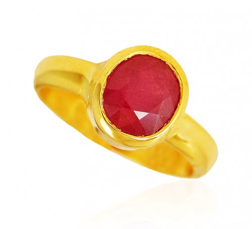 22 Karat Gold Ruby Ring 