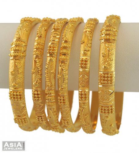 gold 4 bangles set design