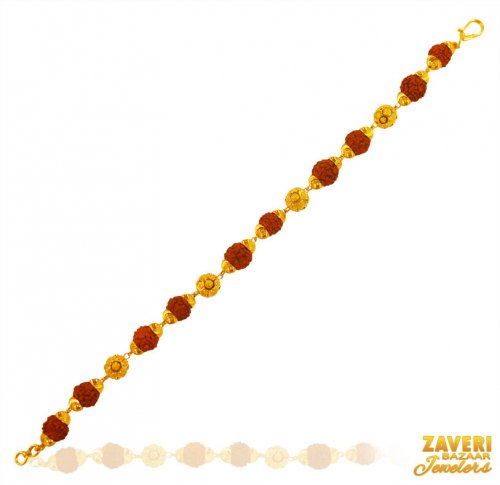 22 Karat Gold Rudraksh Bracelet 