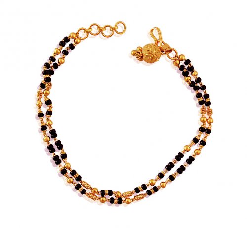 Layered Beads Bracelet 22k - Ajbr60433 - 22k Gold Bracelet, Designed 