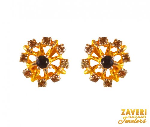 22k Designer Floral Earring 