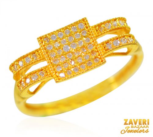 22Karat Gold Signity Ring for ladies 