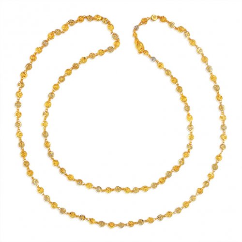 22karat Gold Long Chain for Ladies - AjCh64423 - 22karat Gold Long ...