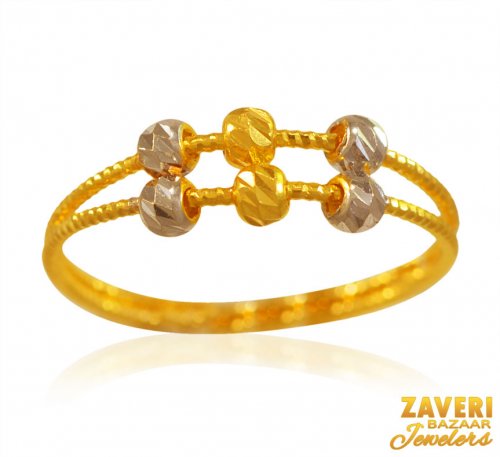 22kt Gold Spiral Ring for Ladies 