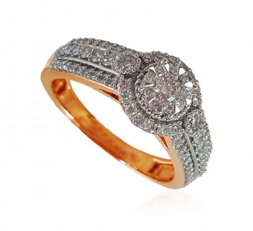 18Kt Gold Diamond Ladies Ring 