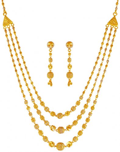 22KT Gold Layered Necklace Set 