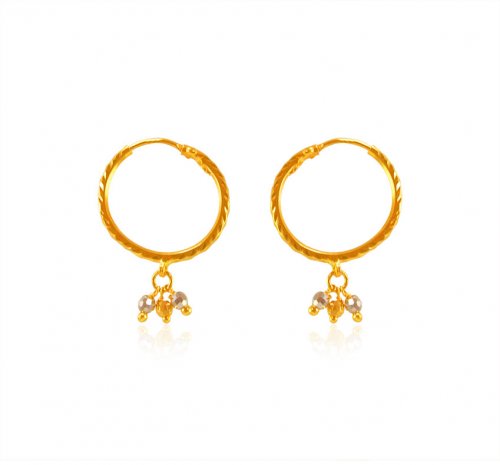 22 Karat Gold Hoops Earrings 
