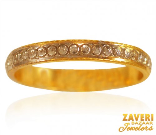 22K Gold Two Town Ladies Band 