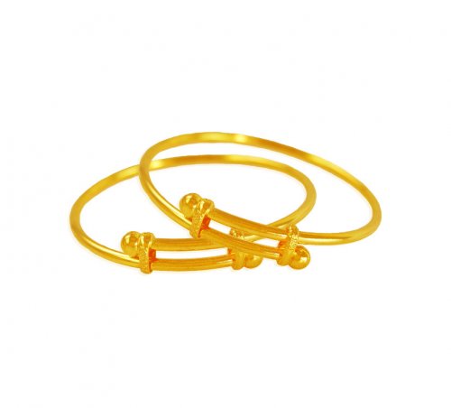 22K Gold Kids Kada (2PC) 