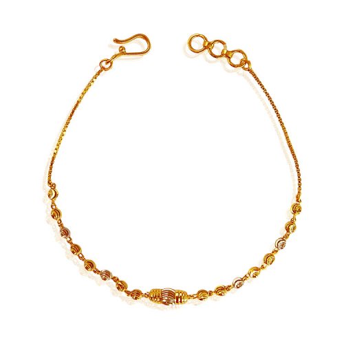 22 Karat Gold Two Tone Bracelet 