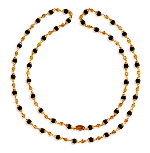 22K Gold Brown Tulsi Chain 