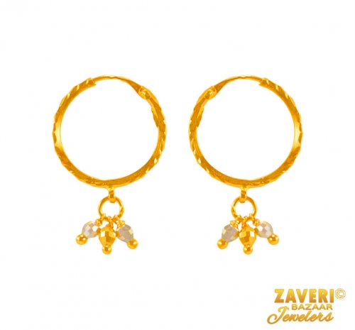 22 Kt Gold Hoops Earrings 