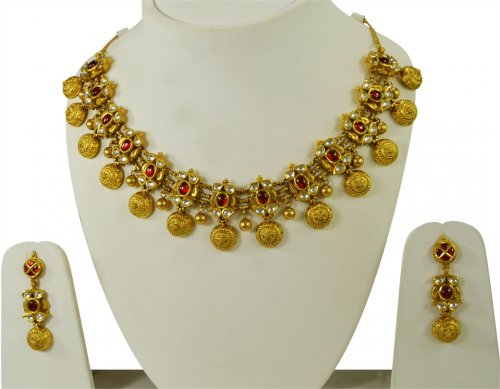Antique 22Kt Gold Necklace Set 