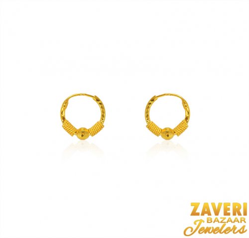 22 Karat Gold Hoop Earrings 