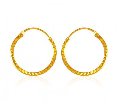 22K Gold Hoop Earrings  