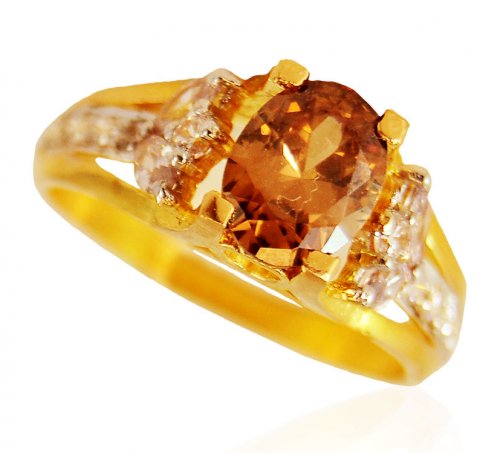 22kt Gold Colored Stone Ring 