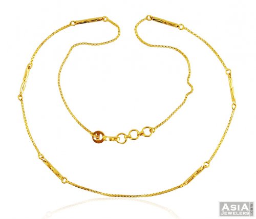 22K Gold Ladies Chain - AjCh58802 - 22K Gold Chain, Designed ...