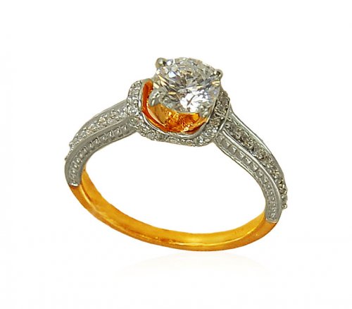 22k Gold Engagement Ring 