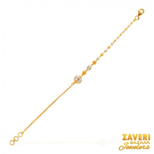 22Kt Gold Two Tone Bracelet 