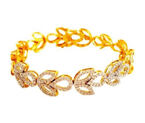 18kt Yellow Gold Diamond Bracelet 