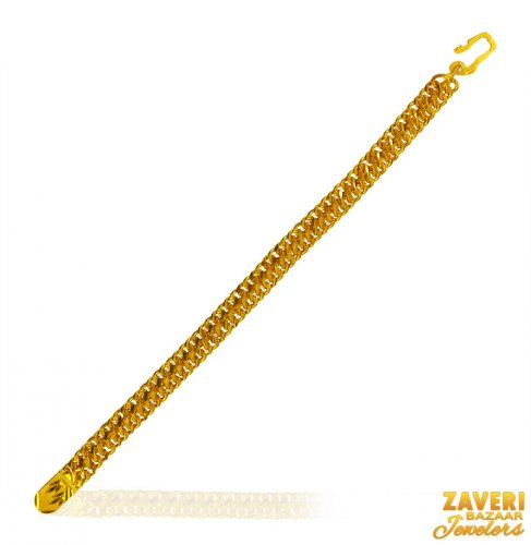 22kt Gold Mens Mountain Bracelet  