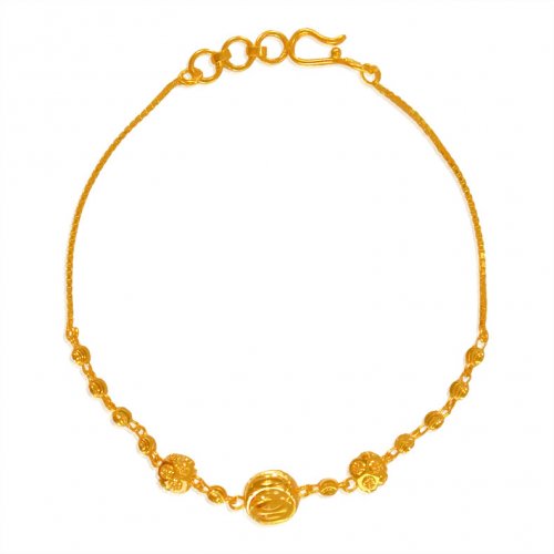 22 Kt Gold Beads Ladies Bracelet 