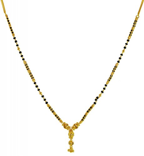 22K Gold Beads Mangalsutra - AjCh61771 - 22k Gold mangalsutra chain ...