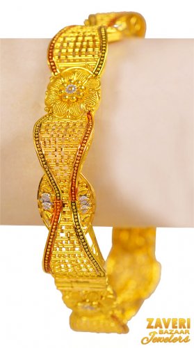 22Kt Gold Multi Tone Kada (1 Pc) 