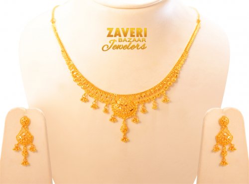 22Kt Gold Necklace Set 