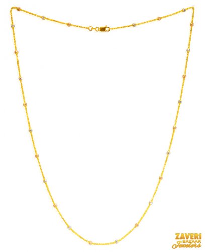 22Kt Gold Multi Tone Fancy Chain 