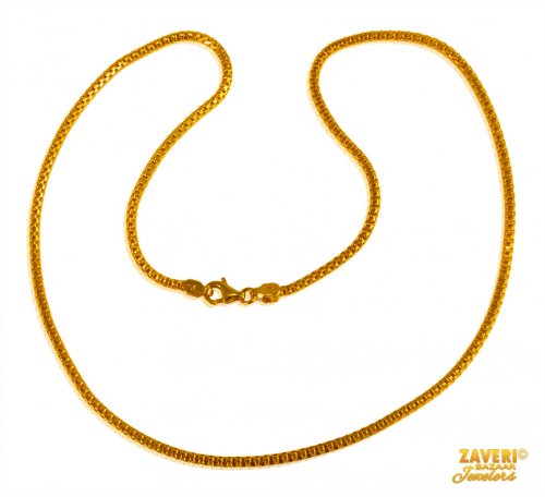 22 Karat Gold Plain Chain - asch65922 - 22 kt Gold Plain Chain is ...