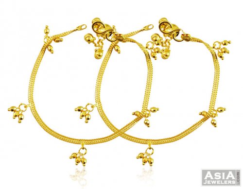 22K Yellow Gold Baby Anklets  