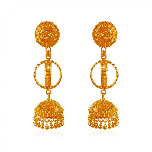 22kt Gold Jhumkhi Earrings 