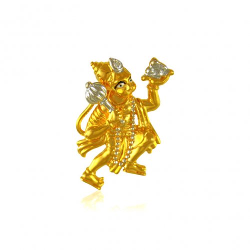 22 Karat Gold Hanuman Pendant 