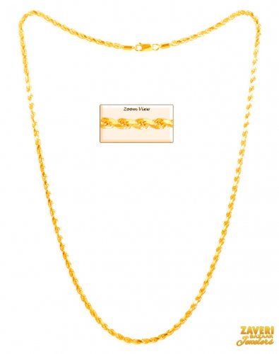 22Kt Gold Rope Chain  