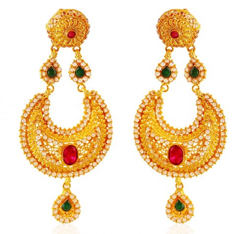 22k Chand bali Jhumka Earrings 