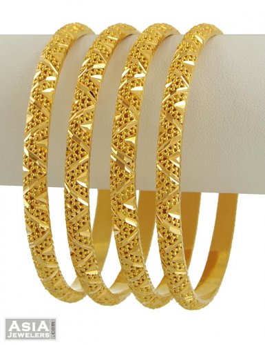 gold bangles design set of 4