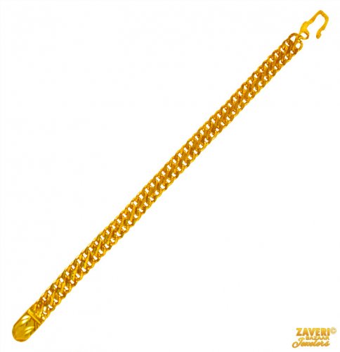 Mens Wide Gold 22k Fancy Bracelet  