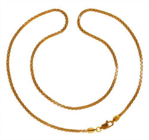 22kt Gold Box Chain (18 inches) - AsCh64644 - US$ 1,213 - 22kt Gold ...