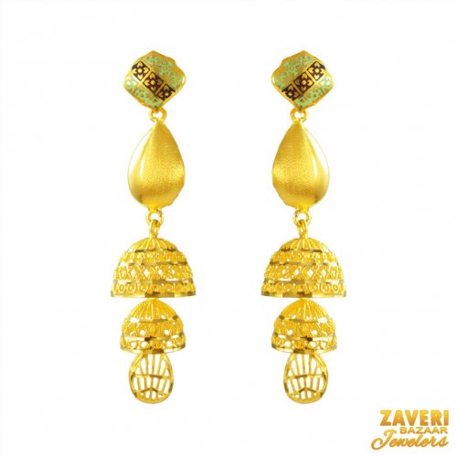 22kt Gold Long Earrings 