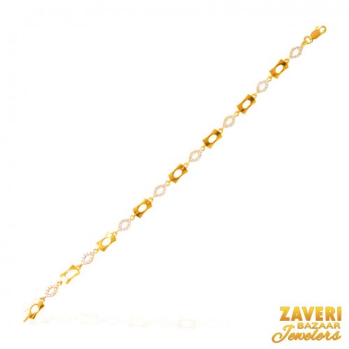 22Kt Gold CZ Bracelet 