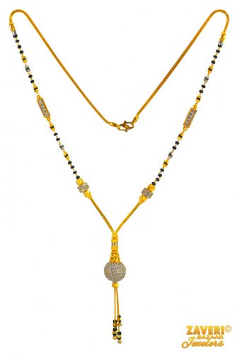 22 Kt two tone Gold Mangalsutra  