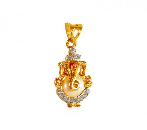 22K Gold Ganesh Pendant 