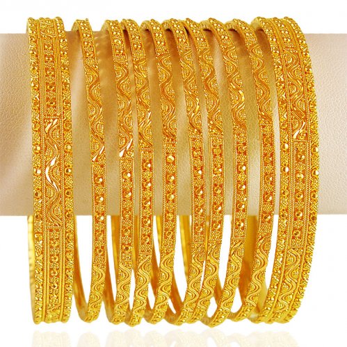 22kt Gold indian  bangles set 