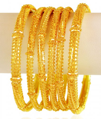 22 Karat Gold Bangles Set 6PCs 